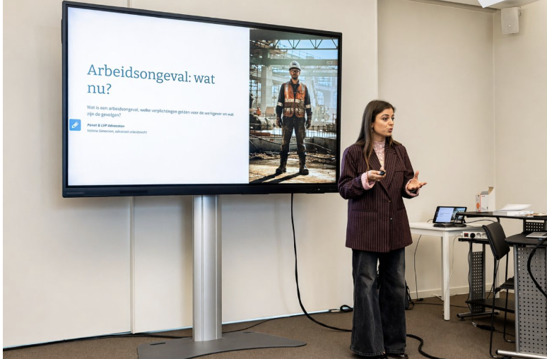 Infosessie over arbeidsongevallen, preventiebeleid en welzijn op het werk voor werkgevers en kmo's.